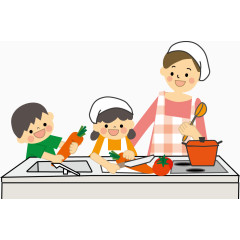 一家人做菜 
