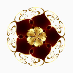 欧式金边花纹装饰