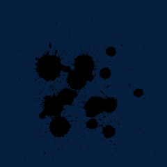 手绘黑色墨迹墨点笔刷