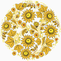 复古花纹图案素材png