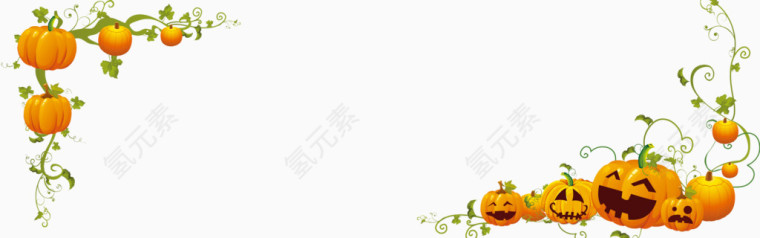 南瓜藤蔓边框