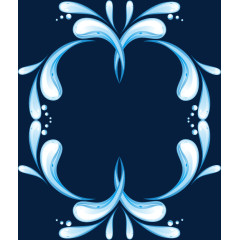 花样水滴浪花边框