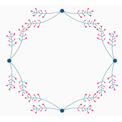 清新蓝色文本框相框边框