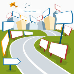 矢量广告公路