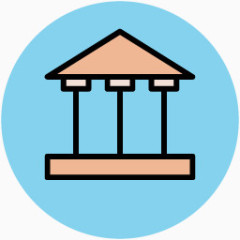 手绘建筑素材建筑卡通