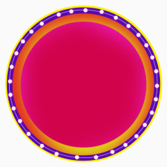 多彩圆环灯光色彩元素