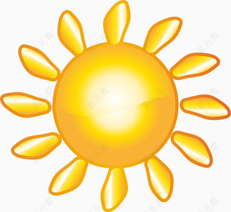 卡通夏日清新椰树小岛