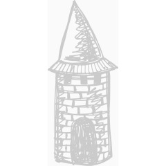 粉笔涂鸦风格烟囱 