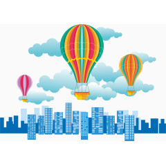 卡通蓝色氢气球