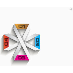 抽象炫彩几何曲线线条