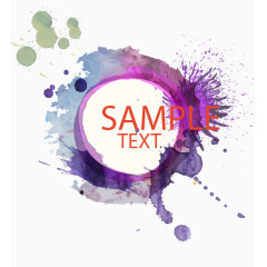 时尚水彩泼墨主题对话框