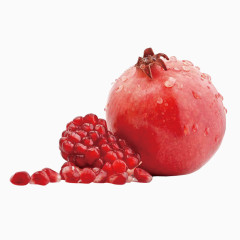 新鲜石榴水果元素