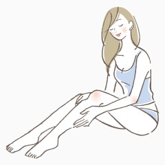 安静的卡通女孩