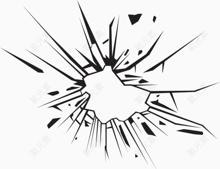 卡通绘制玻璃碎裂效果