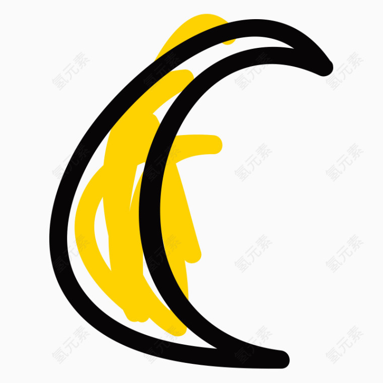 简笔画儿童手绘素材月亮