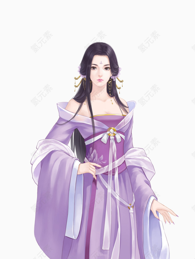 高冷的卡通女孩