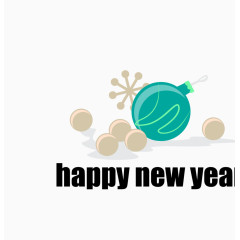 新年快乐艺术标签矢量图