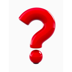 红色立体问号