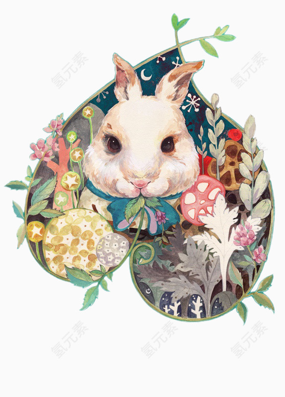 创意兔子插画