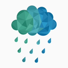扁平化 雨 雨滴