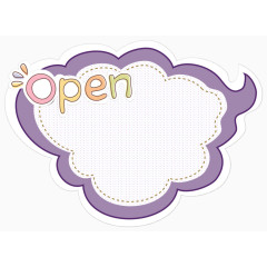 卡通可爱open边框
