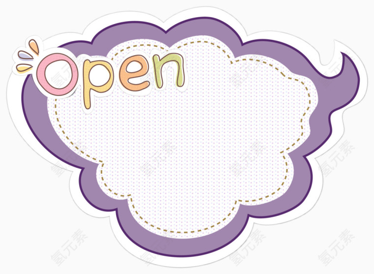 卡通可爱open边框