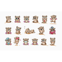 可爱老虎卡通形象