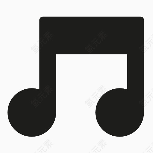 黑色简约音乐符号图标