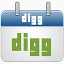 Digg社会图标日历