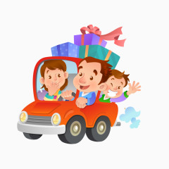 旅游季元素卡通人物