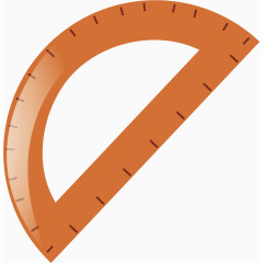 卡通手绘半圆尺子