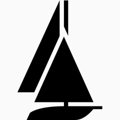 扬帆起航帆船图标元素素材