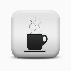 磨砂白广场图标食品饮料喝咖啡茶SC食品饮料图标
