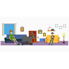 卡通家庭png免费素材矢量