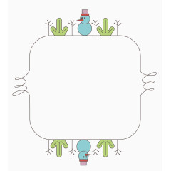 简约清新圣诞节边框
