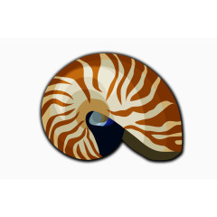 卡通手绘彩色条纹蜗牛壳