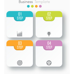 矢量彩色文档书签