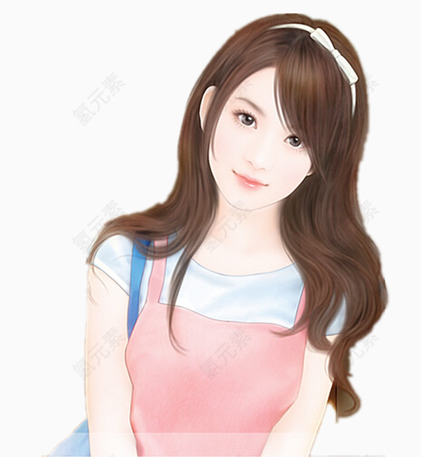 手绘美女元素