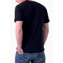 产品实物黑衣背面男模