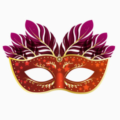 红色舞会面具