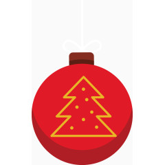 卡通悬挂红色彩球