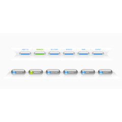 圆条浅色网页导航条