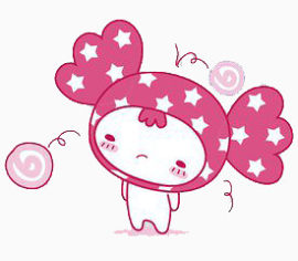 卡通手绘糖果小女孩