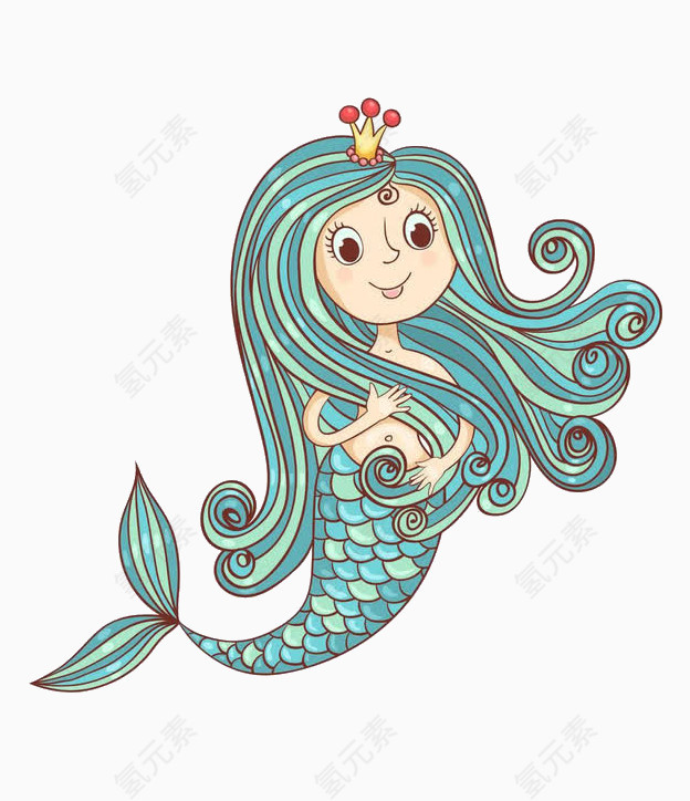 卡通美人鱼