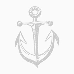 粉笔手绘时尚图案锚