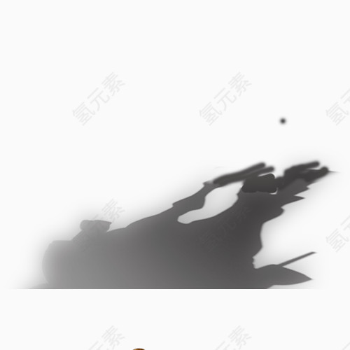 黑色马匹影子图
