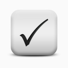 不光滑的白色的广场图标符号形状检查马克Symbols-Shapes-icons