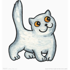 卡通手绘小猫