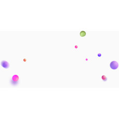 圆形立体渐变漂浮物