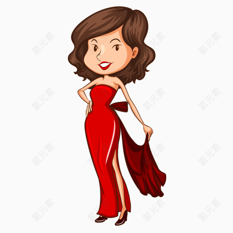 穿着晚礼服的女人